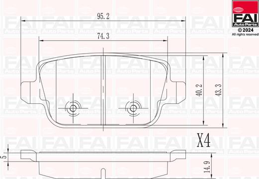 FAI AutoParts BP110 - Kit de plaquettes de frein, frein à disque cwaw.fr