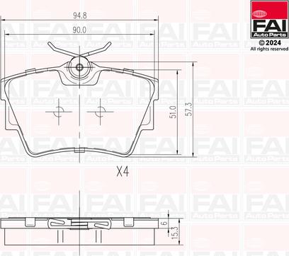 FAI AutoParts BP118 - Kit de plaquettes de frein, frein à disque cwaw.fr