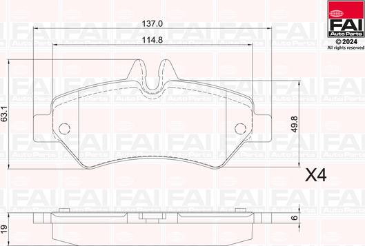 FAI AutoParts BP133 - Kit de plaquettes de frein, frein à disque cwaw.fr