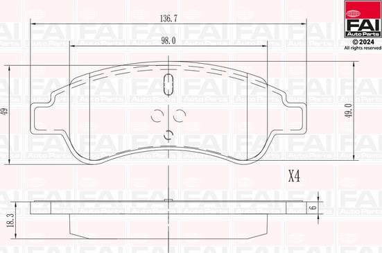 FAI AutoParts BP120 - Kit de plaquettes de frein, frein à disque cwaw.fr