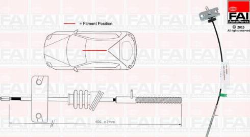 FAI AutoParts FBC0001 - Tirette à câble, frein de stationnement cwaw.fr