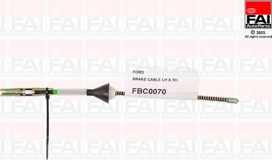 FAI AutoParts FBC0070 - Tirette à câble, frein de stationnement cwaw.fr