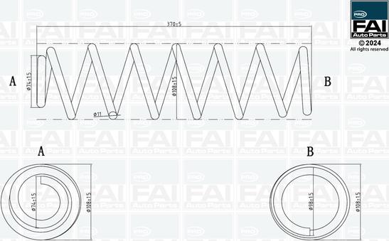 FAI AutoParts FPCS165 - Ressort de suspension cwaw.fr