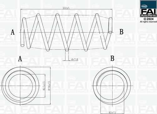 FAI AutoParts FPCS112 - Ressort de suspension cwaw.fr