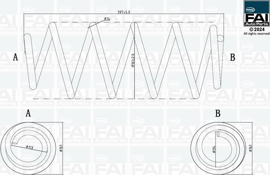 FAI AutoParts FPCS183 - Ressort de suspension cwaw.fr