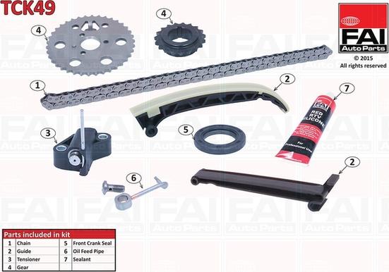 FAI AutoParts TCK49 - Kit de distribution par chaîne cwaw.fr