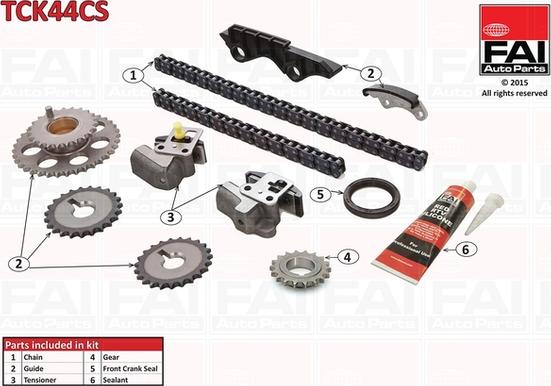 FAI AutoParts TCK44CS - Kit de distribution par chaîne cwaw.fr