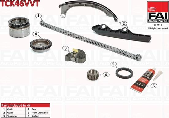 FAI AutoParts TCK46VVT - Kit de distribution par chaîne cwaw.fr