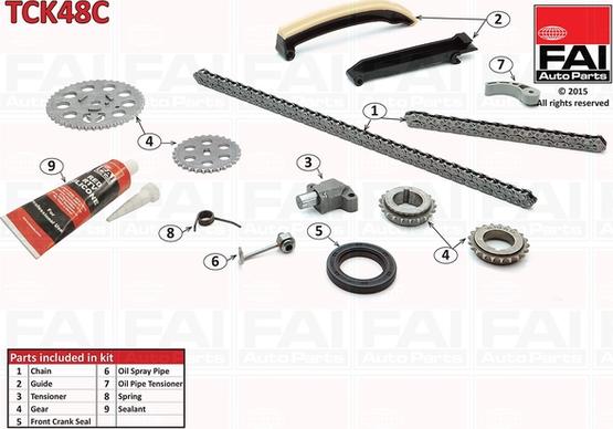 FAI AutoParts TCK48C - Kit de distribution par chaîne cwaw.fr