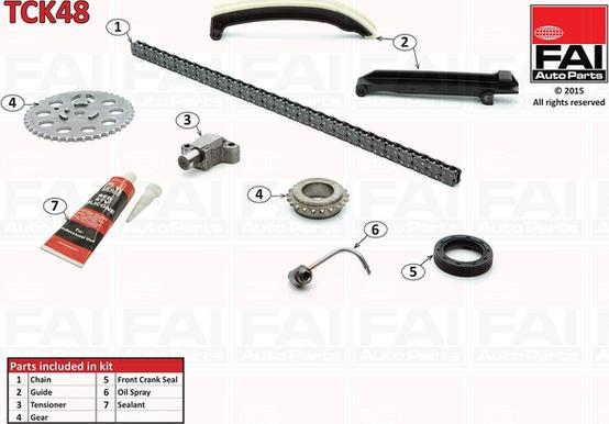 FAI AutoParts TCK48 - Kit de distribution par chaîne cwaw.fr