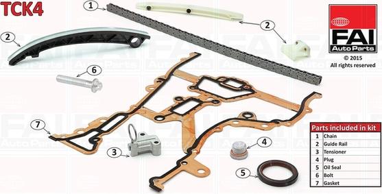 FAI AutoParts TCK4 - Kit de distribution par chaîne cwaw.fr