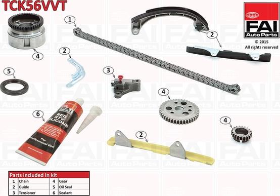 FAI AutoParts TCK56VVT - Kit de distribution par chaîne cwaw.fr