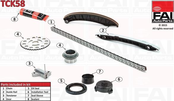 FAI AutoParts TCK58 - Kit de distribution par chaîne cwaw.fr