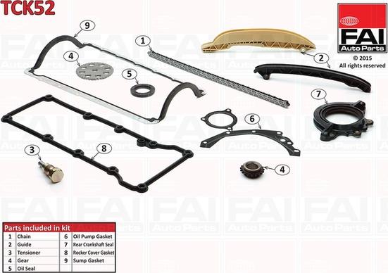 FAI AutoParts TCK52 - Kit de distribution par chaîne cwaw.fr