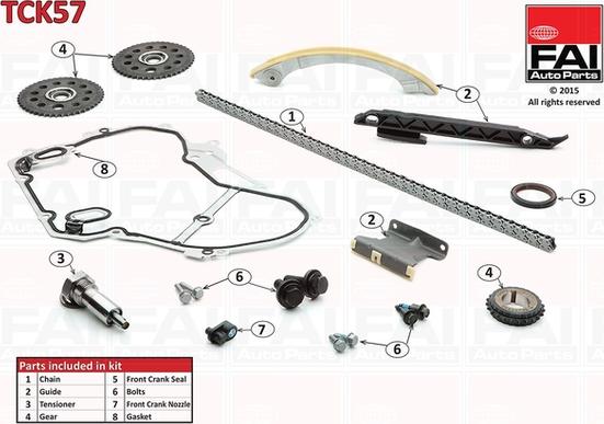 FAI AutoParts TCK57 - Kit de distribution par chaîne cwaw.fr