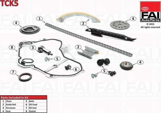 FAI AutoParts TCK5 - Kit de distribution par chaîne cwaw.fr