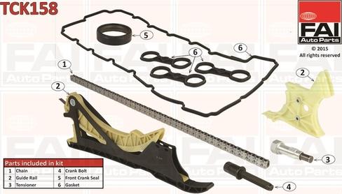 FAI AutoParts TCK158 - Kit de distribution par chaîne cwaw.fr