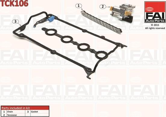 FAI AutoParts TCK106 - Kit de distribution par chaîne cwaw.fr