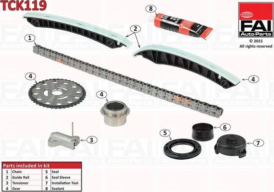 FAI AutoParts TCK119 - Kit de distribution par chaîne cwaw.fr