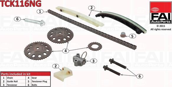 FAI AutoParts TCK116NG - Kit de distribution par chaîne cwaw.fr