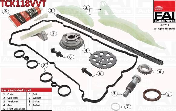 FAI AutoParts TCK118VVT - Kit de distribution par chaîne cwaw.fr