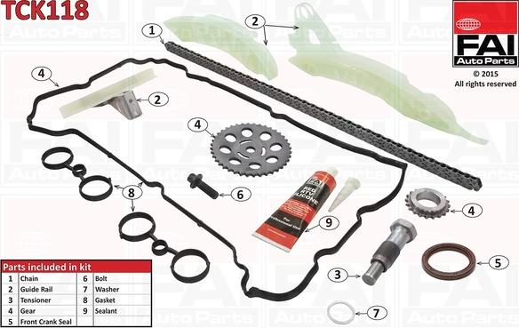 FAI AutoParts TCK118 - Kit de distribution par chaîne cwaw.fr