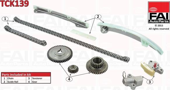 FAI AutoParts TCK139 - Kit de distribution par chaîne cwaw.fr