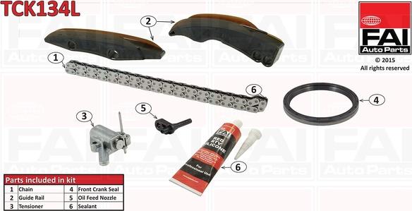 FAI AutoParts TCK134L - Kit de distribution par chaîne cwaw.fr