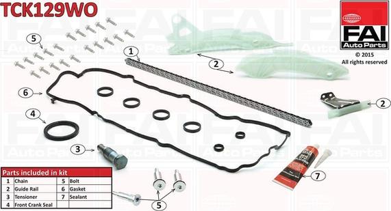 FAI AutoParts TCK129WO - Kit de distribution par chaîne cwaw.fr