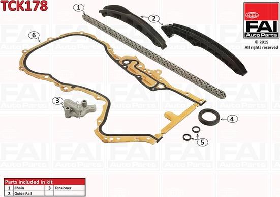 FAI AutoParts TCK178 - Kit de distribution par chaîne cwaw.fr