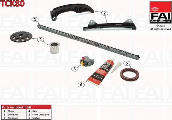 FAI AutoParts TCK80 - Kit de distribution par chaîne cwaw.fr