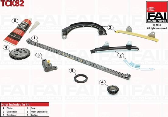 FAI AutoParts TCK82 - Kit de distribution par chaîne cwaw.fr