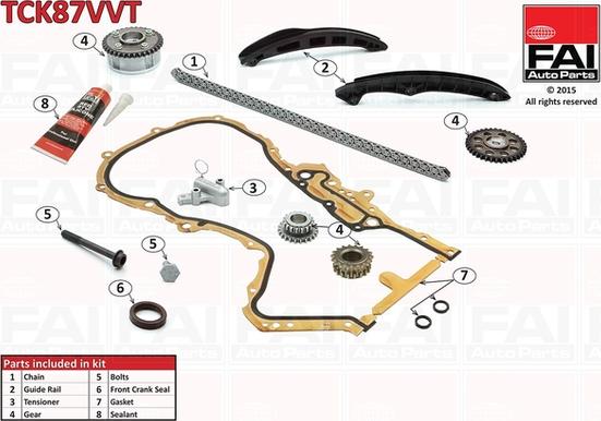 FAI AutoParts TCK87VVT - Kit de distribution par chaîne cwaw.fr