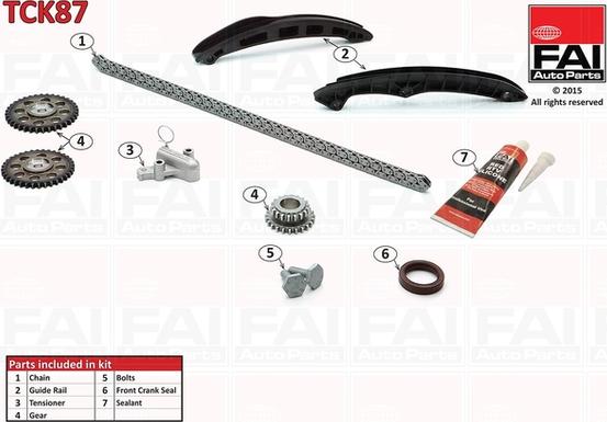 FAI AutoParts TCK87 - Kit de distribution par chaîne cwaw.fr