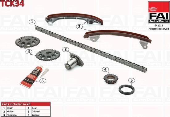 FAI AutoParts TCK34 - Kit de distribution par chaîne cwaw.fr