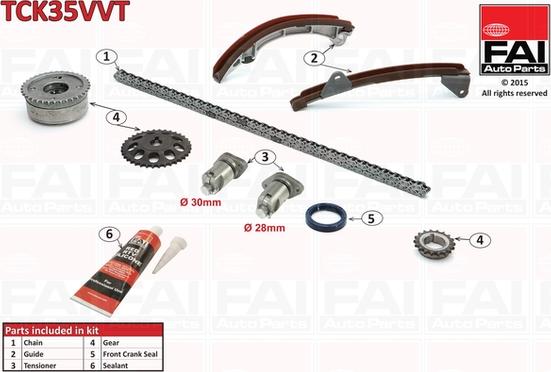 FAI AutoParts TCK35VVT - Kit de distribution par chaîne cwaw.fr