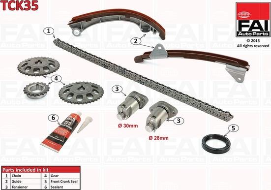 FAI AutoParts TCK35 - Kit de distribution par chaîne cwaw.fr