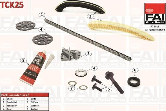 FAI AutoParts TCK25 - Kit de distribution par chaîne cwaw.fr