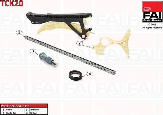 FAI AutoParts TCK20 - Kit de distribution par chaîne cwaw.fr