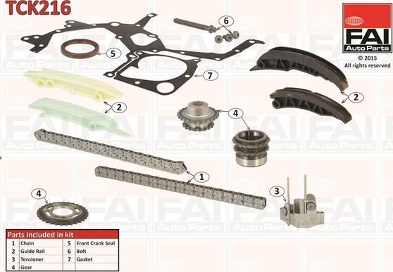 FAI AutoParts TCK216 - Kit de distribution par chaîne cwaw.fr