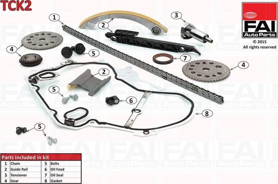 FAI AutoParts TCK2 - Kit de distribution par chaîne cwaw.fr