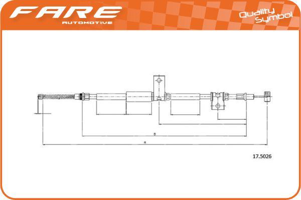 FARE-CO 19001 - Tirette à câble, frein de stationnement cwaw.fr