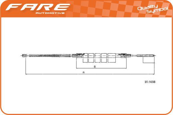 FARE-CO 18959 - Tirette à câble, frein de stationnement cwaw.fr