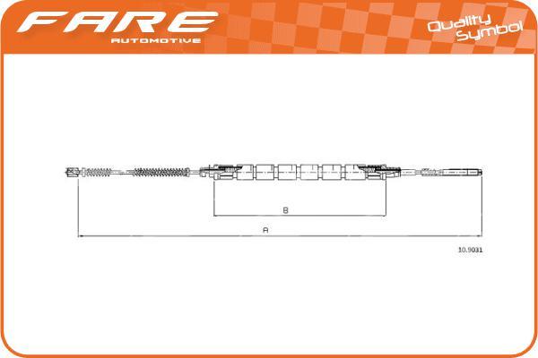 FARE-CO 18952 - Tirette à câble, frein de stationnement cwaw.fr