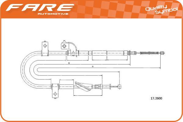 FARE-CO 18968 - Tirette à câble, frein de stationnement cwaw.fr