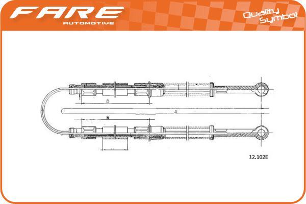 FARE-CO 18937 - Tirette à câble, frein de stationnement cwaw.fr