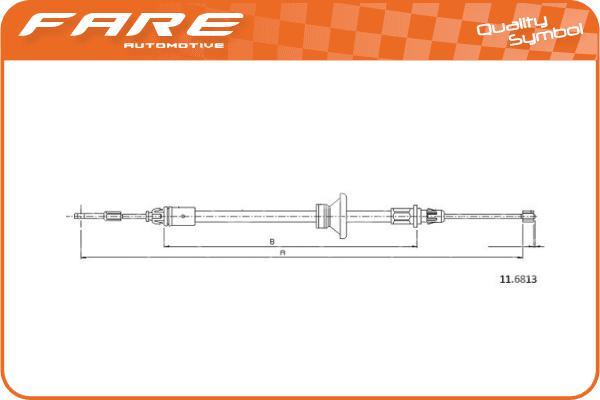 FARE-CO 18589 - Tirette à câble, frein de stationnement cwaw.fr