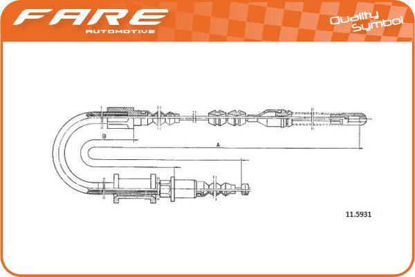 FARE-CO 18635 - Tirette à câble, frein de stationnement cwaw.fr