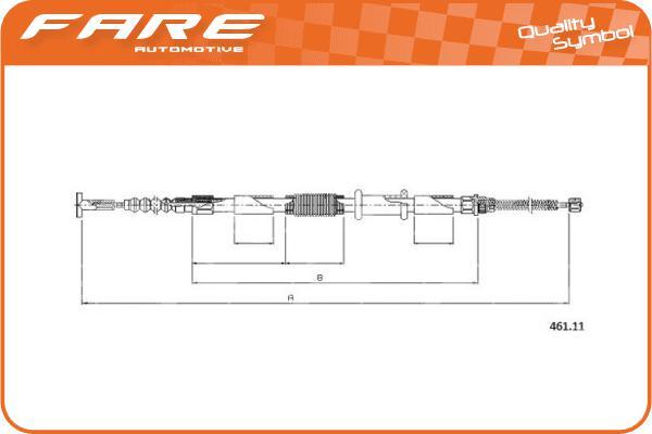 FARE-CO 18061 - Tirette à câble, frein de stationnement cwaw.fr