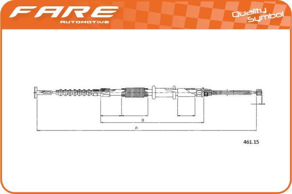 FARE-CO 18063 - Tirette à câble, frein de stationnement cwaw.fr